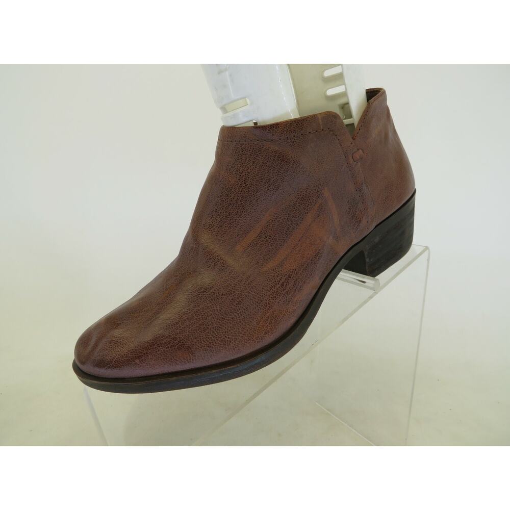 Lucky Brand Womens Brown Leather Zip Ankle Fashion Boots Booties Size 7 M - Picture 3 of 11